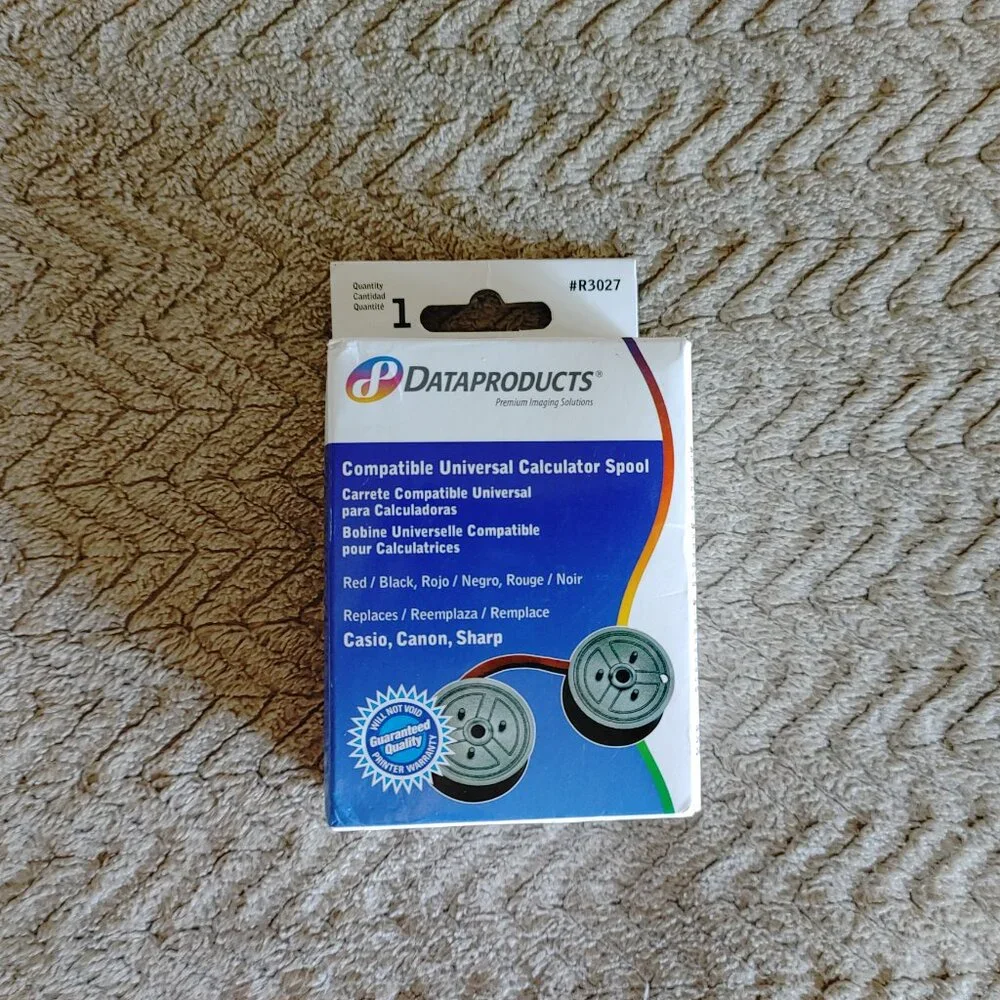 Calculator Spool + Paper rolls FOR SHARP QS2760H-2 Color ribbon printer